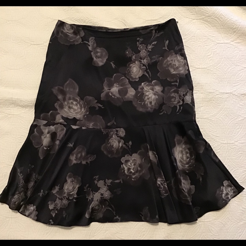 Banana Republic Silk Flower Midi Skirt